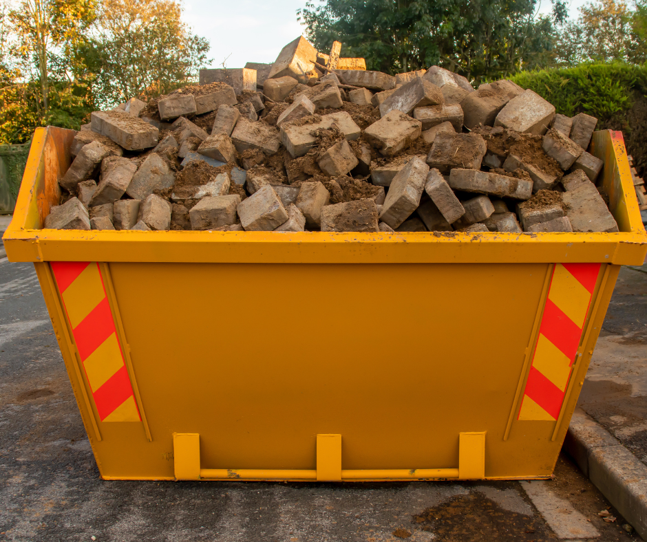 8 yard construction waste skip hire in the UK, click here for prices and book an 8yd skip online